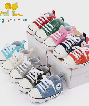 Babyschoenen Canvas Sneakers - Eerste Stapjes Schoentjes met Zachte Zool