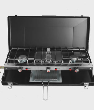 Draagbare Camping Kookplaat & BBQ Grill - Inklapbaar, Zwaar Staal