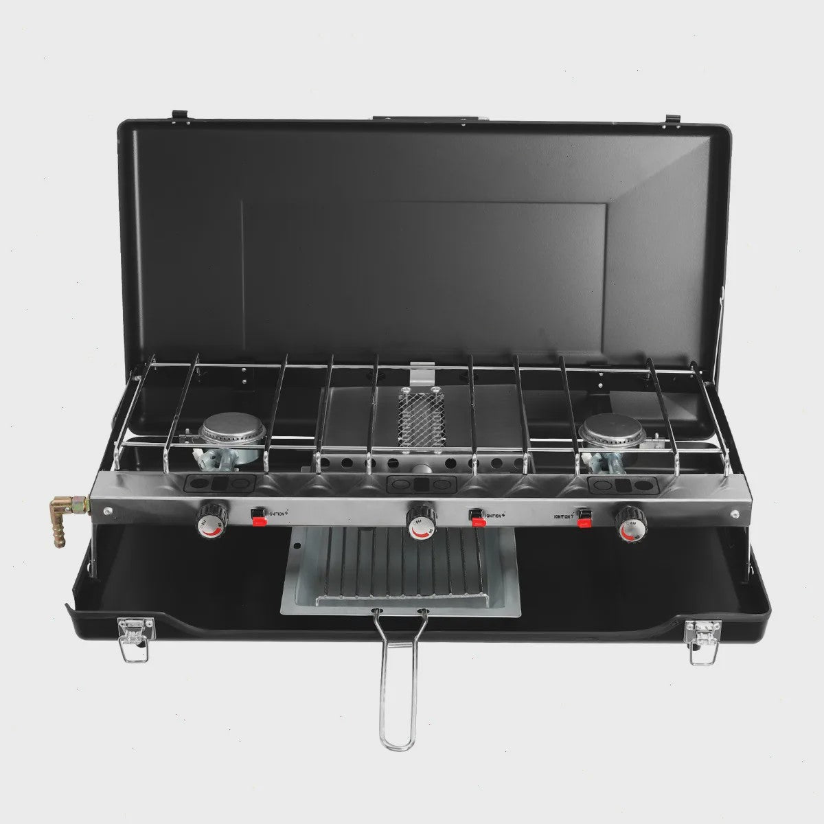 Draagbare Camping Kookplaat & BBQ Grill - Inklapbaar, Zwaar Staal