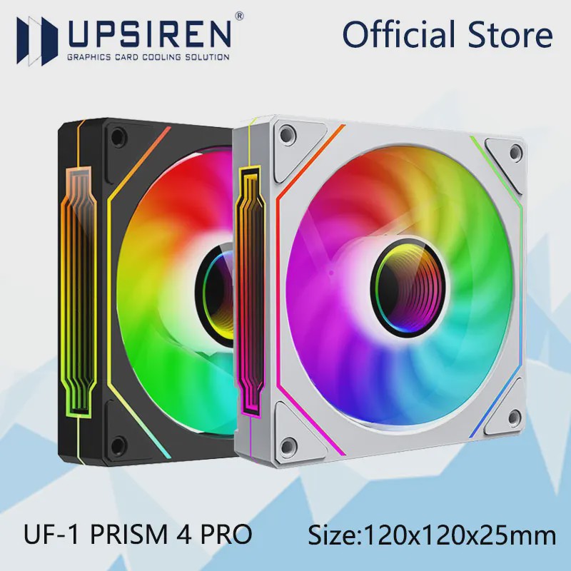 UPSIREN UF-1 PRISM 4 PRO 12cm ARGB PWM PC Ventilator - Stille Koeling met Grote Luchtstroom