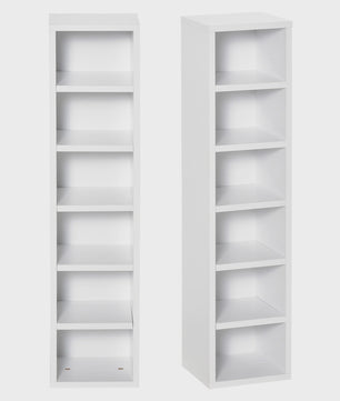 HOMCOM Set van 2 Smalle Boekenkasten/Opbergkasten met 6 Vakken per stuk