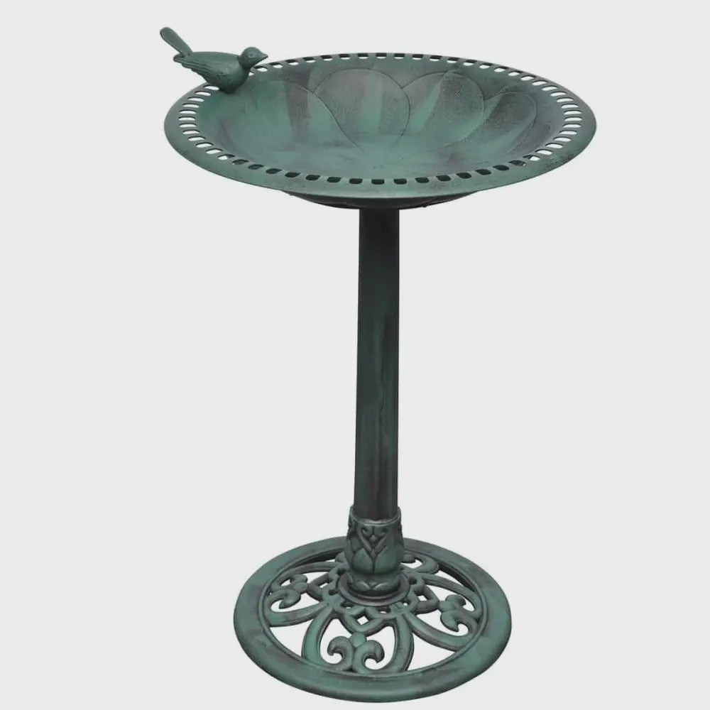 Decoratief Vogelbad met Vogel - Mooi en Duurzaam Buiten Decoratie