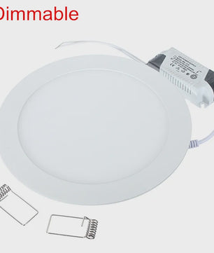 Ultra Dunne LED Panel Downlighter - Rond Verzonken Plafondlamp