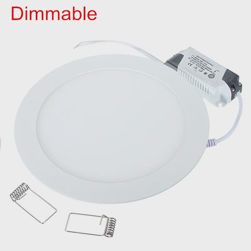 Ultra Dunne LED Panel Downlighter - Rond Verzonken Plafondlamp