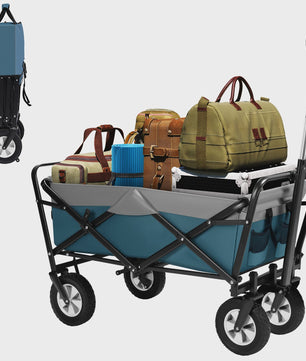 EUGAD Opvouwbare Camping Trolley Wagon - Robuuste Oxford Stof, 80kg Capaciteit, Ideaal voor Strand, Tuin & Outdoor