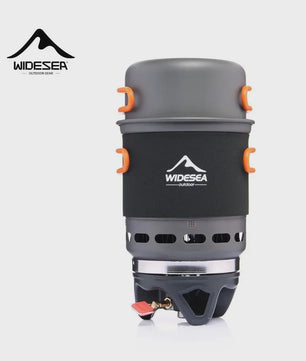 Widesea Complete Kampeer Kookset met Gasbrander en Warmtewisselaar - 1.5L