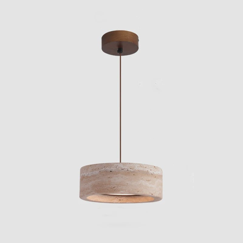 Vintage Travertin Hanglamp LED - Wabi Sabi Stijl voor Slaapkamer & Restaurant