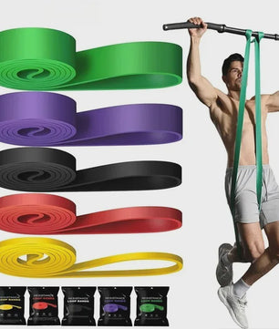 Fitness Elastiek Set - Unisex Weerstandsbanden voor Kracht, Pull-ups & Thuis Workout