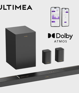 ULTIMEA 5.1.2ch Soundbar Home Theater Systeem met Dolby Atmos, 460W, Surround Speakers en App Bediening