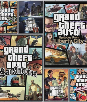 Grand Theft Auto Game Posters - Zelfklevend Muurdecoratie voor Fans