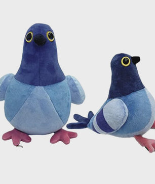 Pluche Duif Knuffel - 17cm & 27cm Blauwe Vogel Speelgoed & Decoratie
