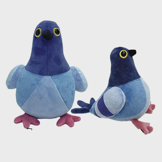 Pluche Duif Knuffel - 17cm & 27cm Blauwe Vogel Speelgoed & Decoratie