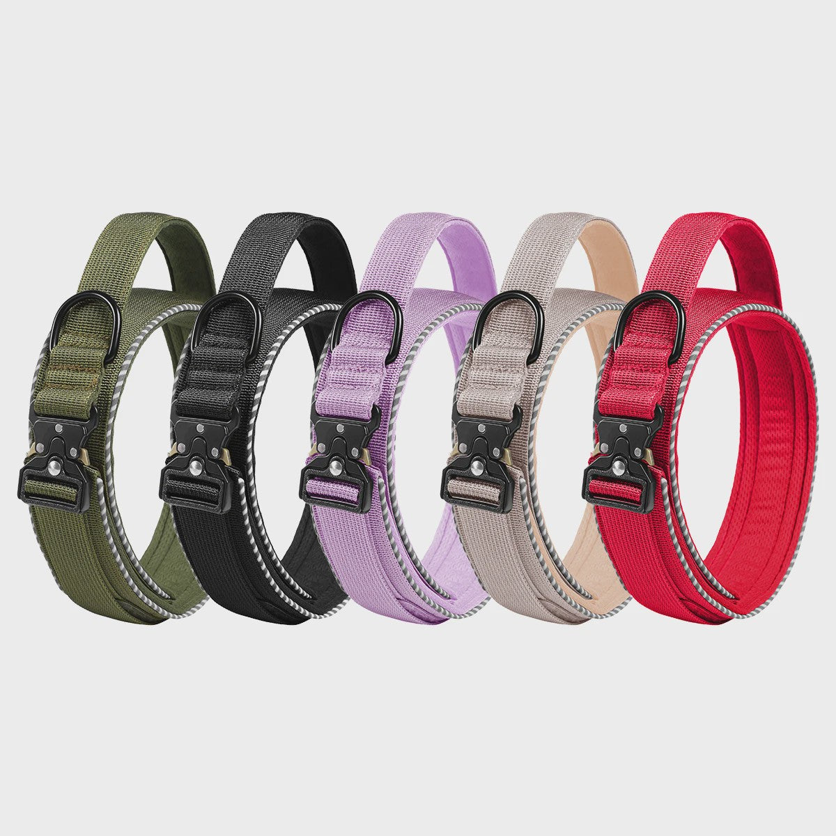 Tactische Hondenhalsband: Verstelbaar Nylon met Controlehandvat & Stevige Gesp