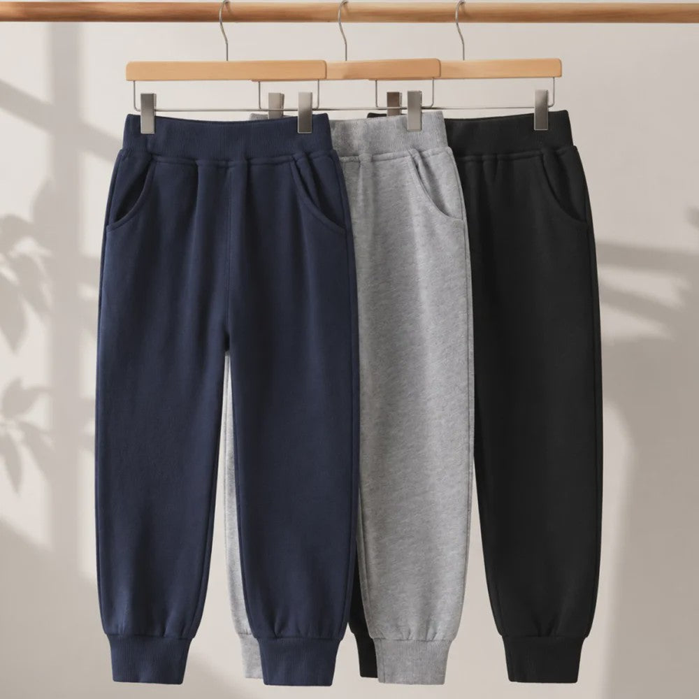 Kinder Joggingbroek met Elastische Taille en Zakken - Katoen