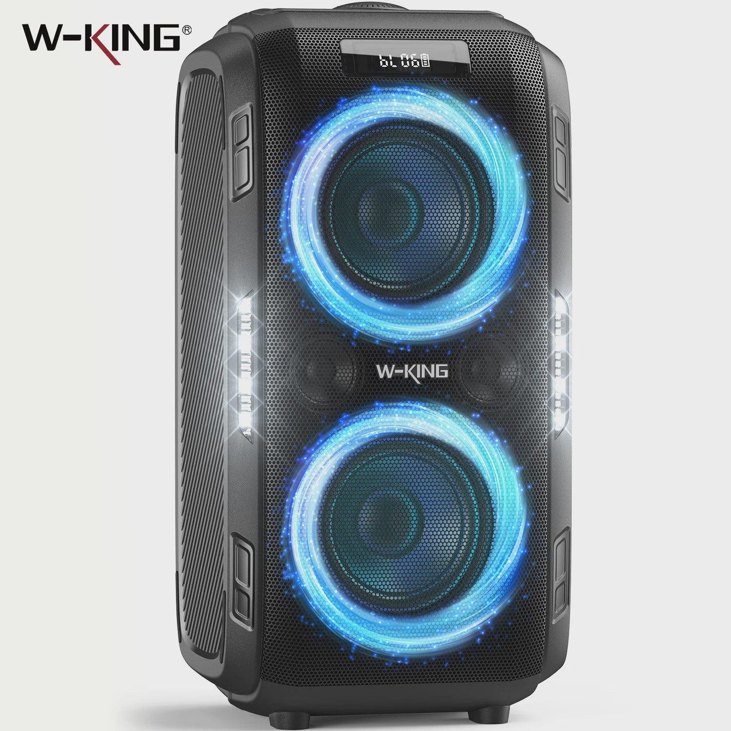 W-KING 250W Krachtige Party Bluetooth Speaker met 120dB Geluid, 12 Custom Bass & Draagbaar Ontwerp - Bluetooth 5.3