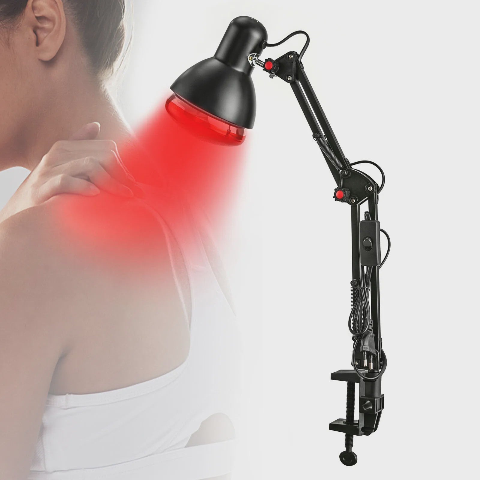 150W Infrarood Therapie Lamp - Verstelbaar voor Spier- en Gewrichtspijn Verlichting