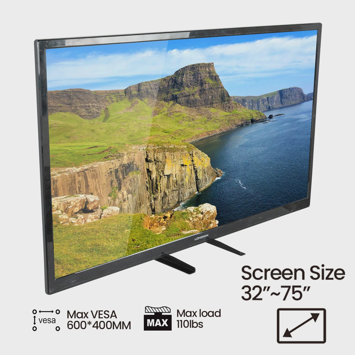 Universele TV Tafelstandaard Voet voor 32-75 Inch TV's - Verstelbaar & Stabiel
