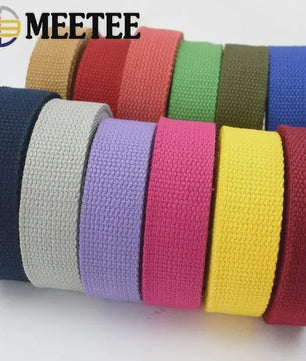 4 Meter Katoenen Band - 1.3mm Dikke Webbing voor Tassen, Riemen & DIY Projecten (20-50mm Breed)