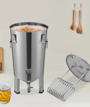 Roestvrijstalen Fermentatietank 26.6L (7.04 Gal) met Conische Bodem voor Bierbrouwen Thuis