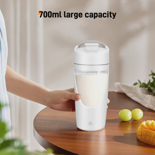 Elektrische Shaker Fles 700ml - USB-C Oplaadbaar, BPA-Vrij & Draagbaar voor Proteïne Shakes