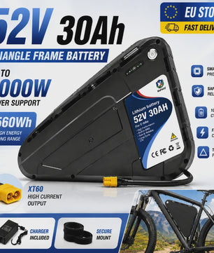 52V 20Ah-40Ah Lithium E-bike Batterij voor Elektrische Fietsen (500W-3000W Motor)