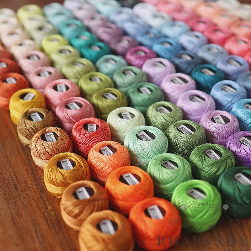 Rhapsody Pearl Cotton Garen Set - Maat 8 - 12 Bollen voor Haken, Borduren & Knutselen
