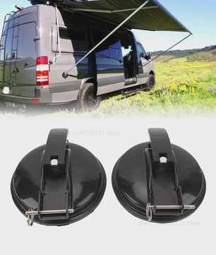 Zware Zuignappen Zwart - Set van 1, 2 of 4 - Voor Luifels, Tentschermen & Camper