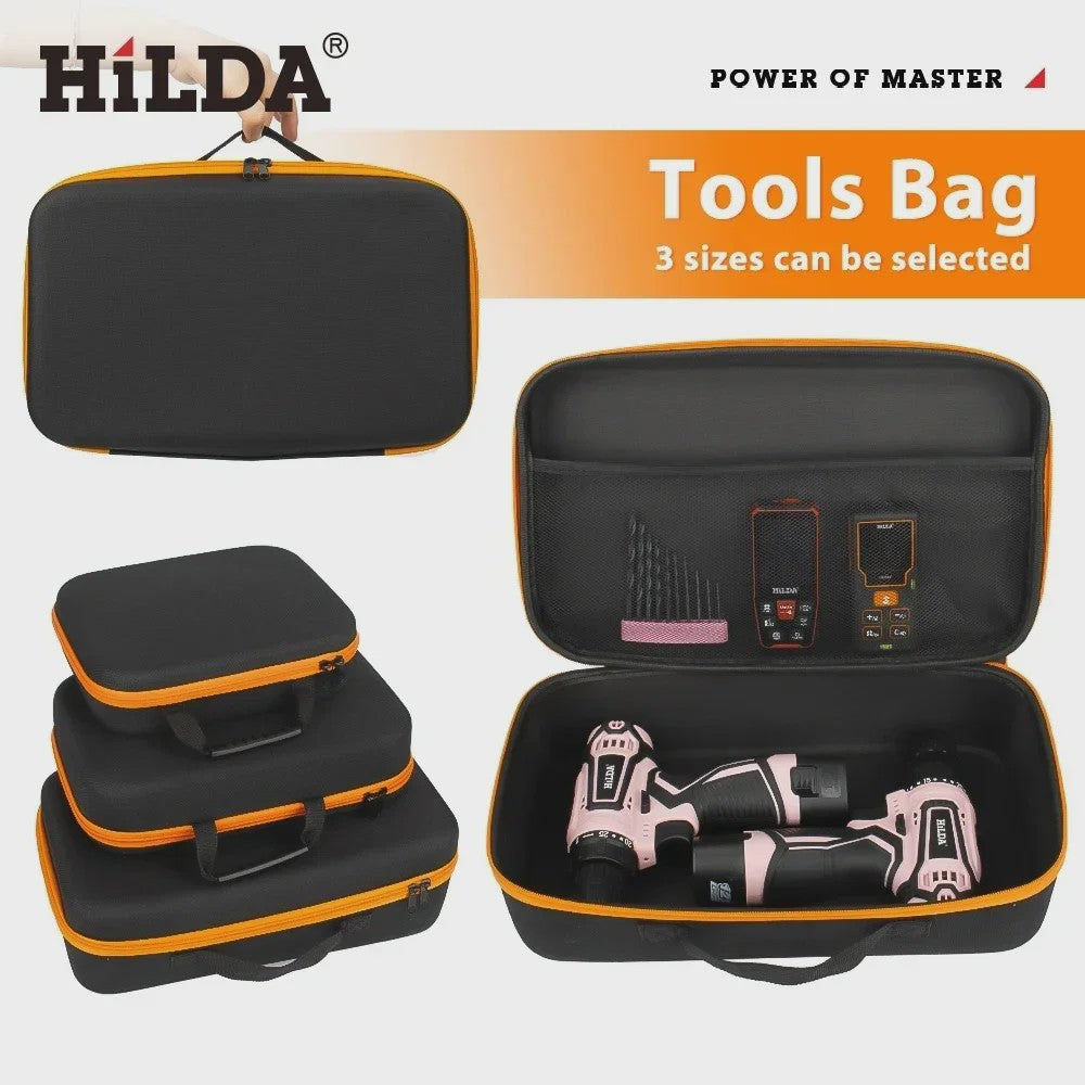 HILDA Grote Waterdichte Gereedschapstas - Schokabsorberend & Draagbaar - Voor Elektronica & Hardware - 3 Maten