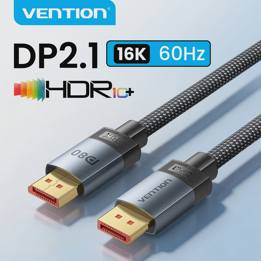 Vention DisplayPort 1.4 Kabel 8K@60Hz / 16K@60Hz - 80Gbps Bandbreedte