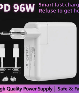 96W USB-C Snellader Adapter voor MacBook Pro/Air M1 M2 - PD Fast Charger