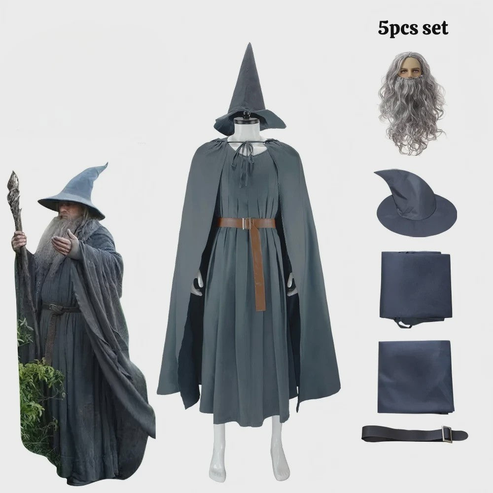 Gandalf Tovenaar Kostuum Heren - Compleet Wizard Cosplay voor Halloween & Feest