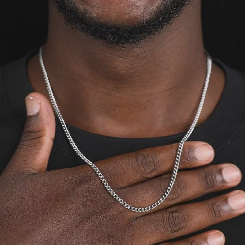 Heren Cuban Ketting 3mm - Stijlvol Roestvrij Staal & Titanium Staal Mode Accessoire