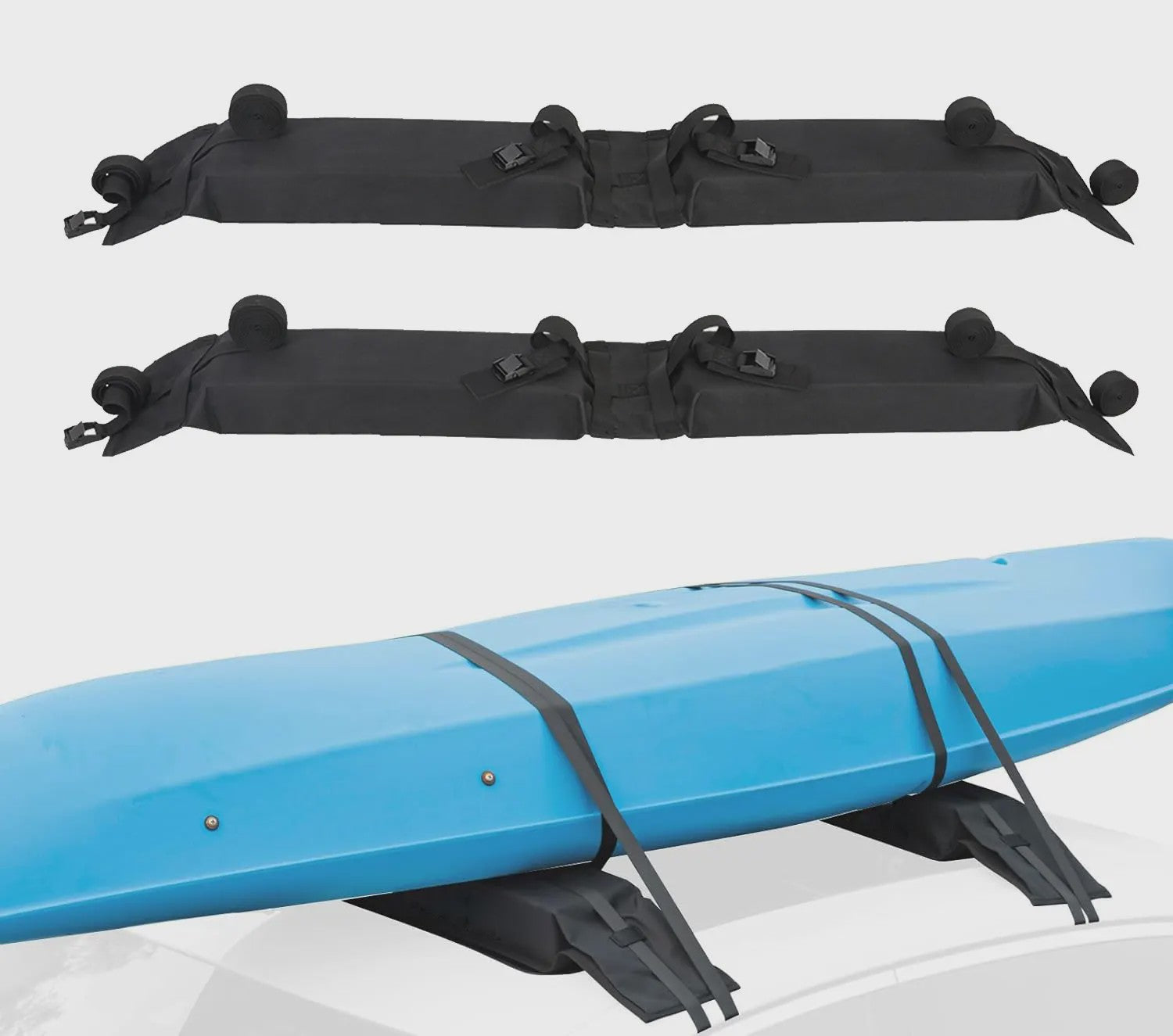 Zachte Dakdrager Pads voor Kajak, Surfplank, SUP & Bagage - Universeel