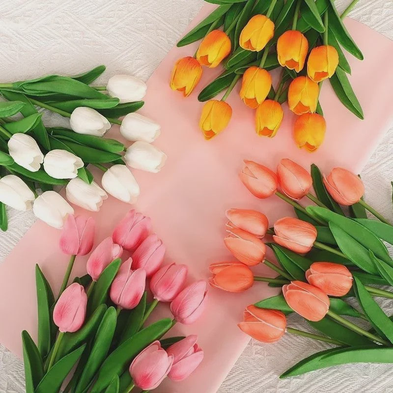 Real Touch Kunstbloemen Tulpen - Luxe Boeketten voor Huis & Bruiloft Decoratie