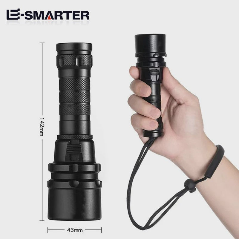 ESMARTER Professionele Duiklamp LED Super Fel T6/L2 Waterdicht met 18650 Batterij