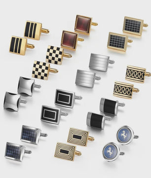 Luxe Heren Manchetknopen Set - Stijlvolle Accessoires voor Feestelijke Gelegenheden