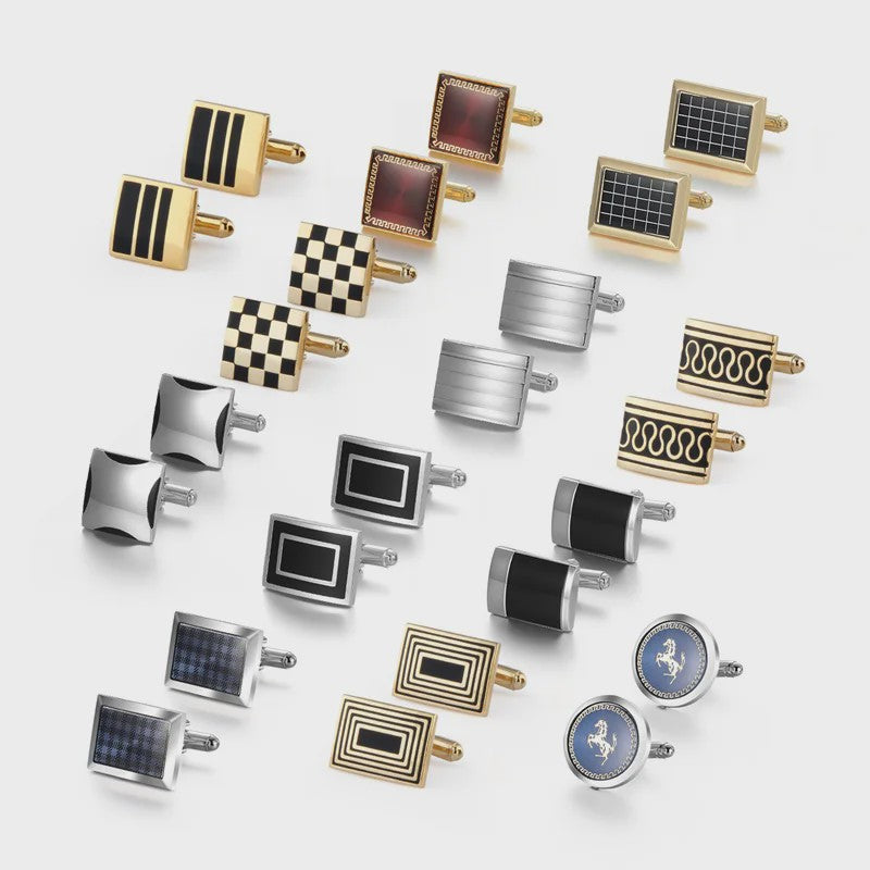 Luxe Heren Manchetknopen Set - Stijlvolle Accessoires voor Feestelijke Gelegenheden