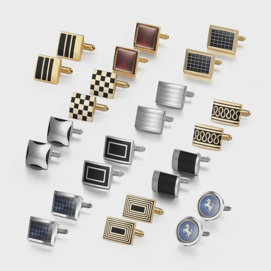 Luxe Heren Manchetknopen Set - Stijlvolle Accessoires voor Feestelijke Gelegenheden