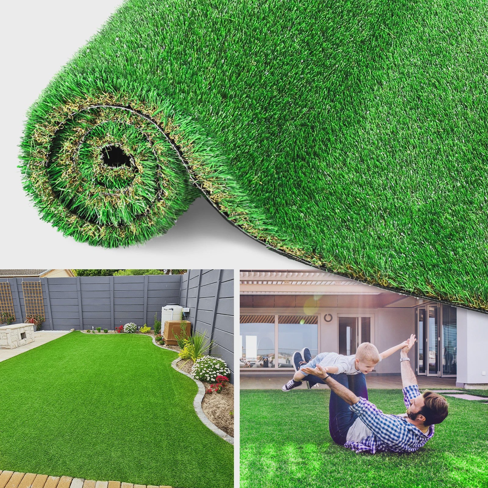 Kunstgras 2x2m, 2x3m, 2x4m - UV-bestendig, Zacht & Realistisch Gazon voor Tuin & Terras