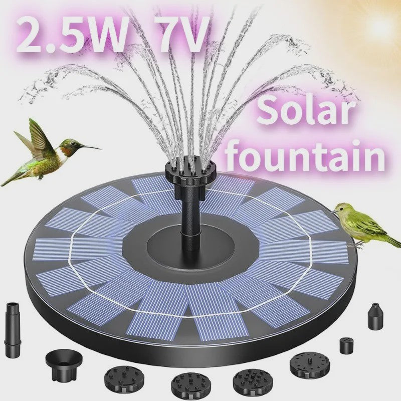 Drijvende Solar Fontein Pomp Kit met 6 Sproeiers - Tuindecoratie voor Vijvers