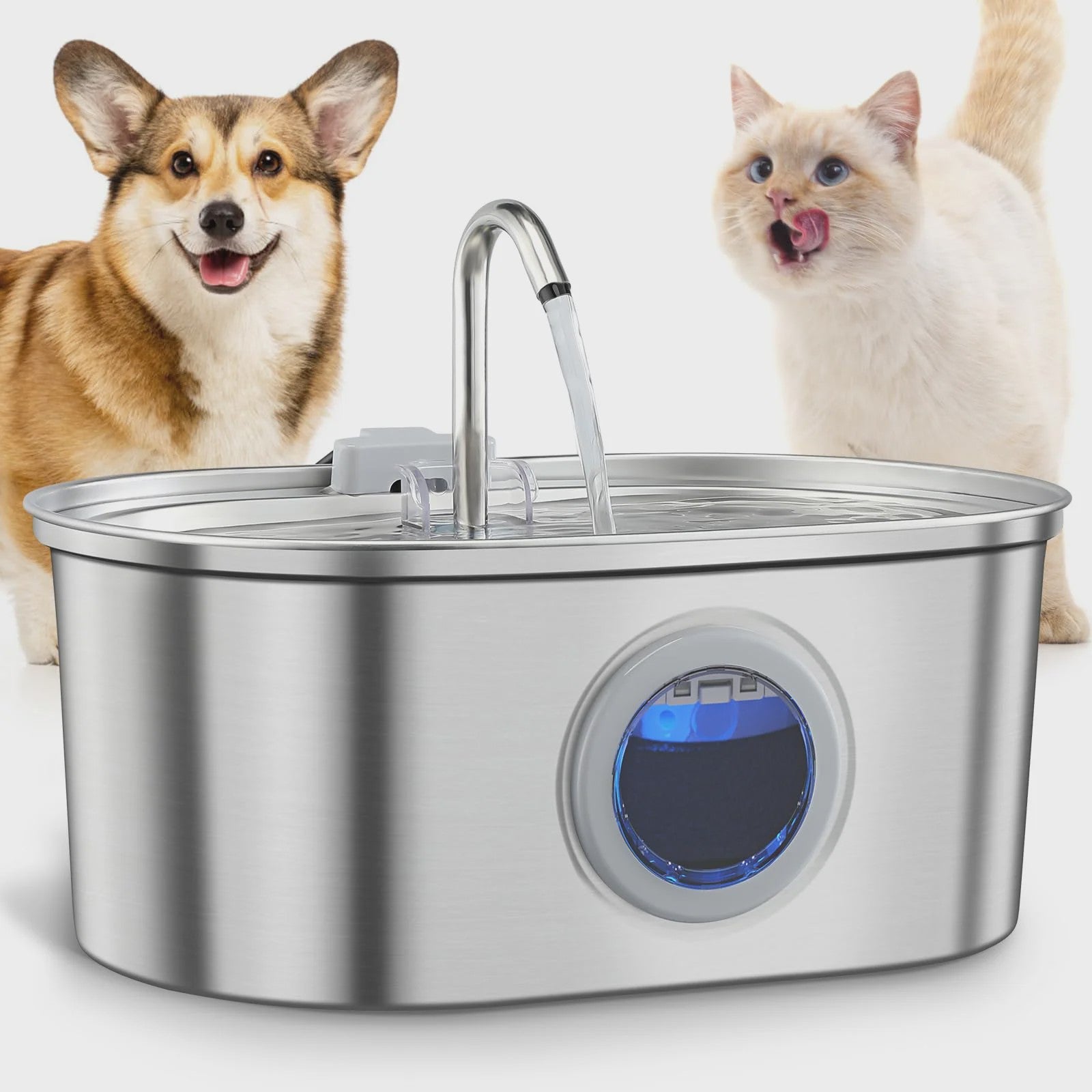 RVS Drinkfontein 3.2L voor Katten & Honden - Automatische Waterdispenser