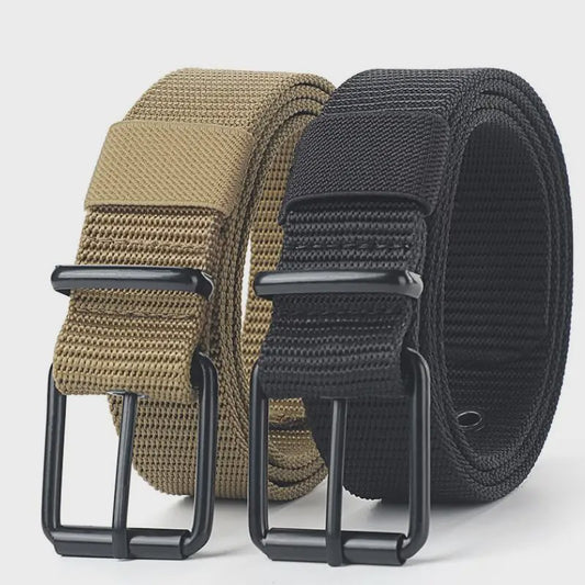 Canvas Riem Heren - Veelzijdige Pin Buckle Riem voor Studenten, Militaire Stijl & Denim