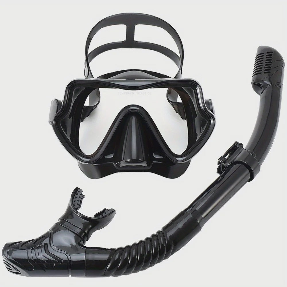 Professionele Duikbril en Snorkel Set voor Volwassenen - Panoramisch Gehard Glas