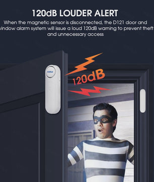 Draadloos Deur- en Raamsensor Alarm 120dB met Afstandsbediening - Anti-diefstal Systeem