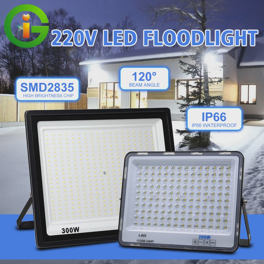 Krachtige LED Floodlight 50W-300W IP66 Waterdicht - Koel Wit 6500K