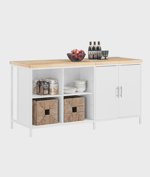 SoBuy Keuken Eiland met Opbergruimte, Buffetkast en Bartafel - 170cm Breed
