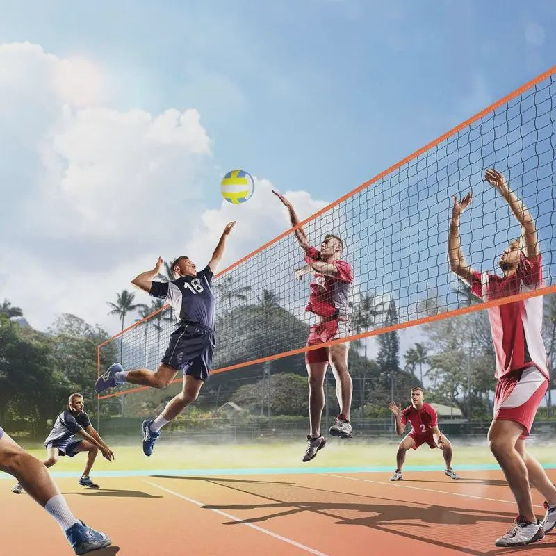 Verstelbaar Sportnet: Volleybal, Badminton & 4-Square Spel - Draagbaar & Snel Opgezet