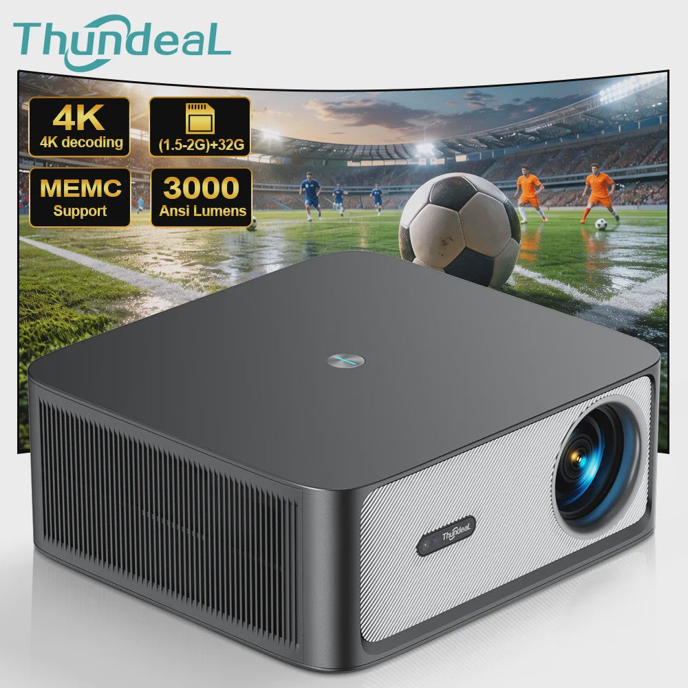 ThundeaL TD98Pro: 3000 ANSI Full HD 1080P 4K Smart Android WiFi Projector met Auto Focus & 3D Home Theater