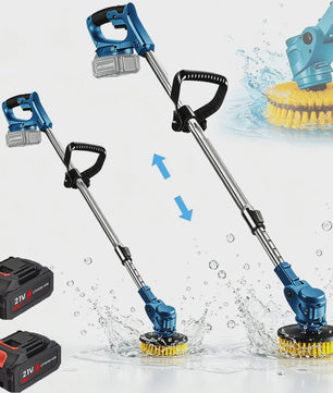 Draadloze Spin Scrubber: 800W Elektrische Schoonmaakborstel met Telescoopsteel & 21V Batterij