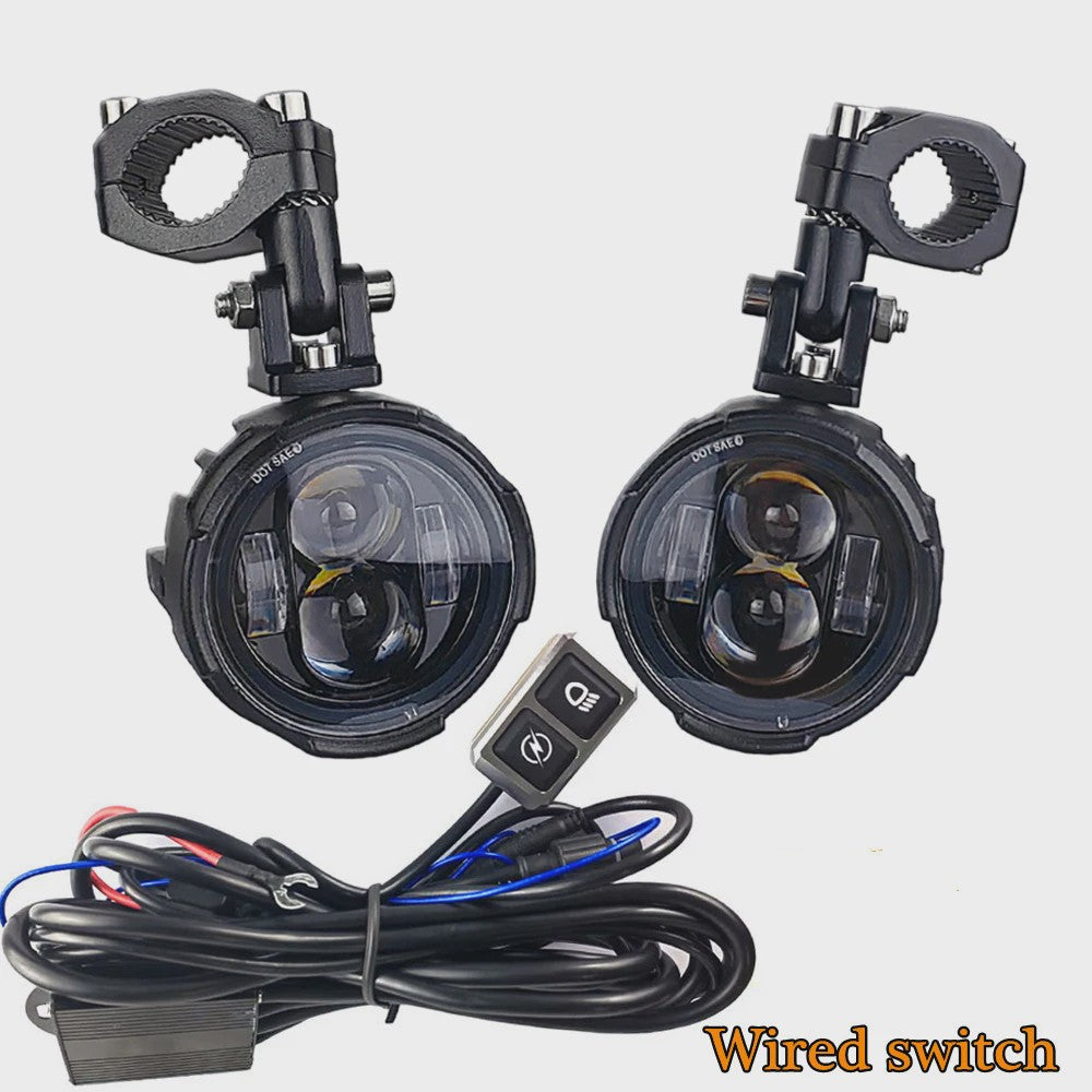 Set van 2x 100W Motor LED Verstralers - Dubbele Kleur & Flitsfunctie
